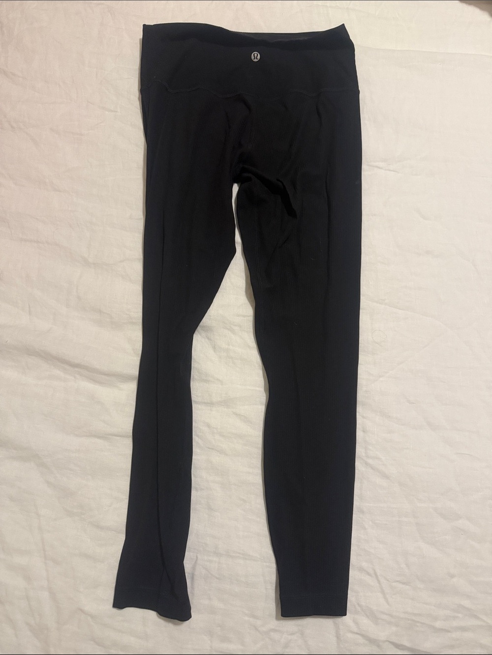 lululemon black ribbed high-waist leggings